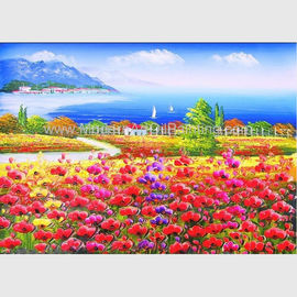 زيتية زهور الخشخاش الأحمر لوحات زيتية من البحر الأبيض المتوسط ​​بواسطة السكين