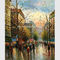 باريس شارع المشهد المعاصر قماش اللوحة لوحة سكين تمتد الإطار